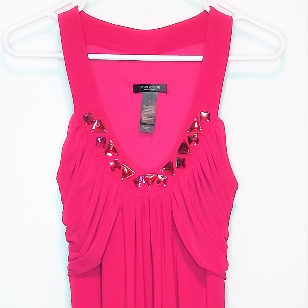 Bisou Bisou Dress Fushia/Pink Jewels Size 4